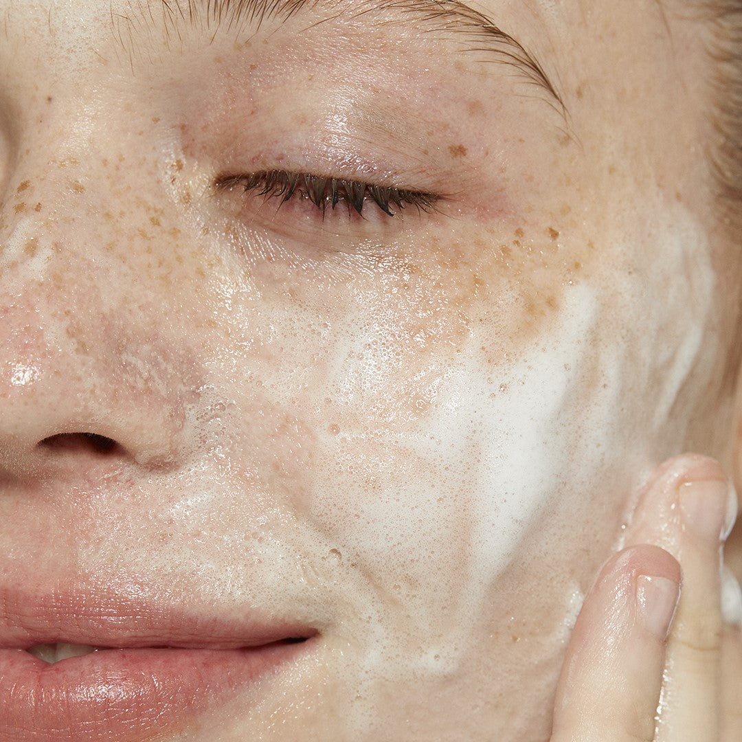 massage into skin to melt away layers of make-up, sebum (oil), and sunscreen.